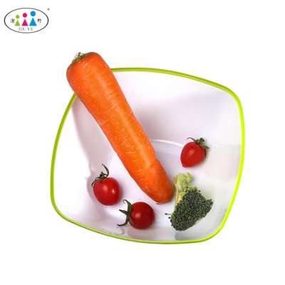 PS material plastic bowl, double wall fruit salad bowl