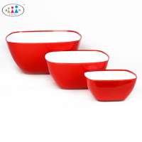 Superior Stable Ice Cream Bowls Set Plastic Double-Color Salad Bowl